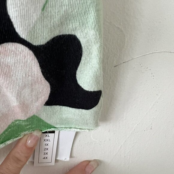 NWT Camo Crop Top Muscle LARGE OPEN EDIT Green Pink Strong Shoulder Abstract - Picture 4 of 10